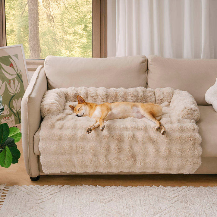 Plush Anti-Slip Dog Sofa Mat – Calming & Protective