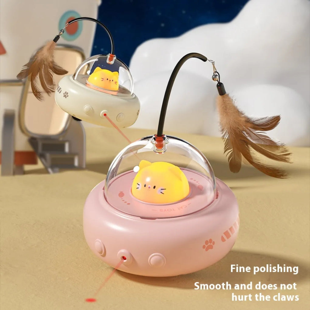 Electric UFO Interactive Cat Teaser Toy