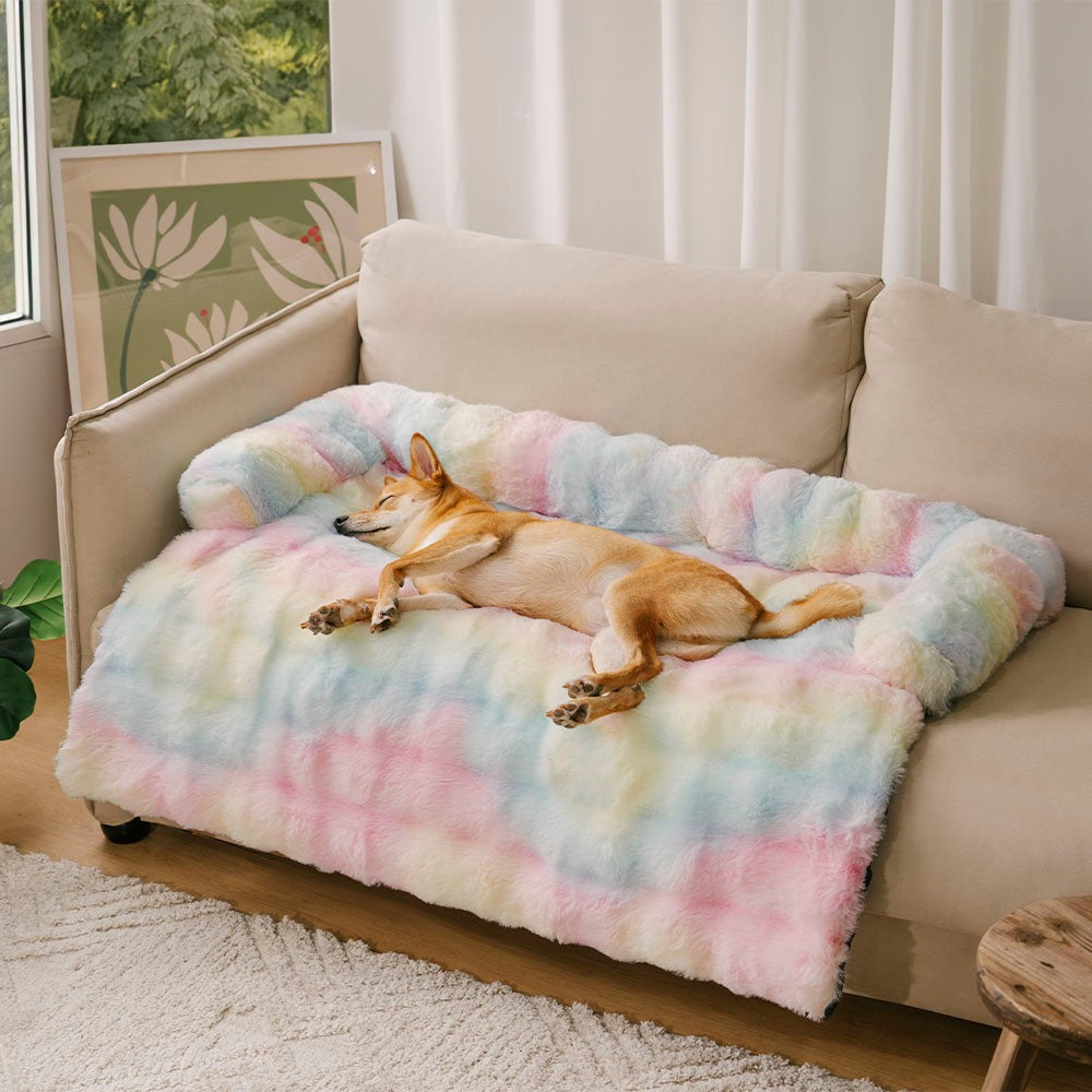 Plush Anti-Slip Dog Sofa Mat – Calming & Protective