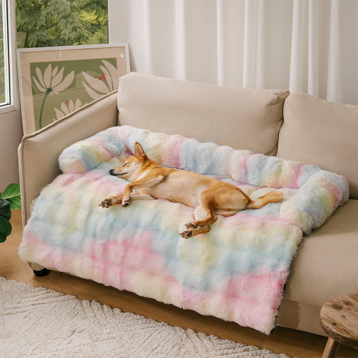Plush Anti-Slip Dog Sofa Mat – Calming & Protective