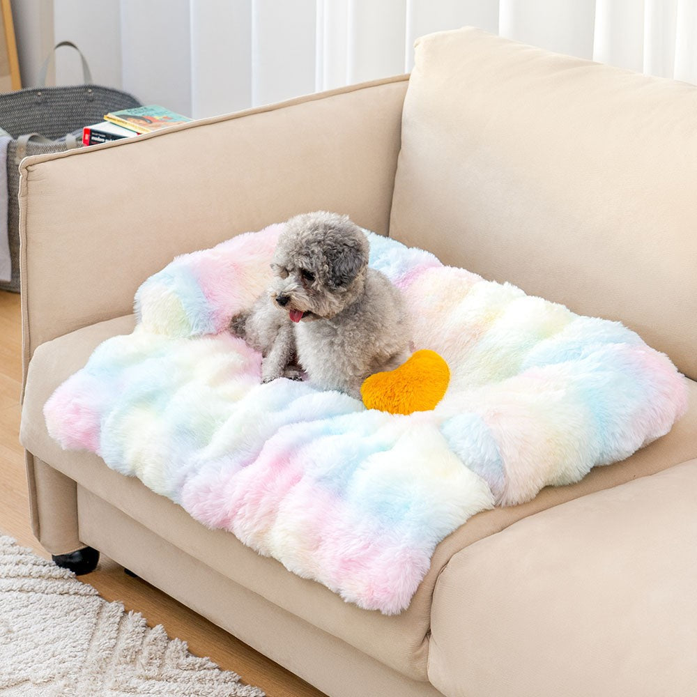 Plush Anti-Slip Dog Sofa Mat – Calming & Protective