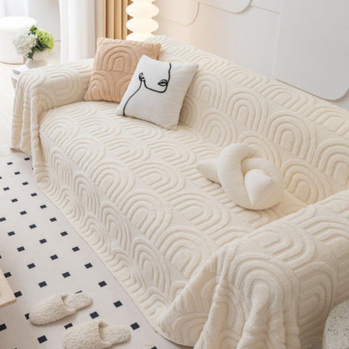 Celestial Curves Plush Couch Cover