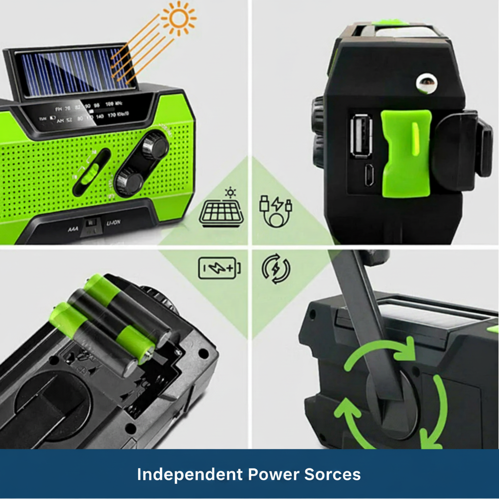 Multifunctional Emergency Radio – Reliable Power & Communication