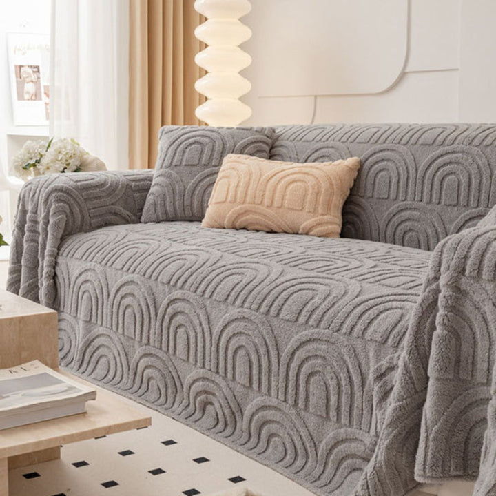 Celestial Curves Plush Couch Cover