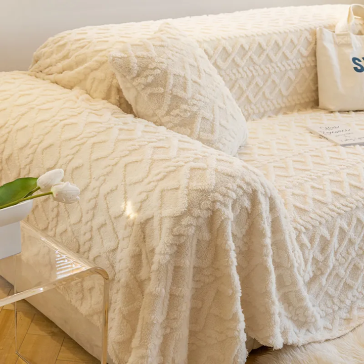 Color Fleece Sofa Cover Furniture Protector Blanket