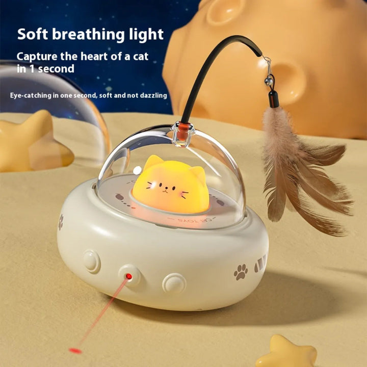 Electric UFO Interactive Cat Teaser Toy