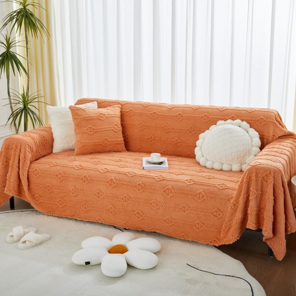 Soft Warm Faux Fur Sofa Cover