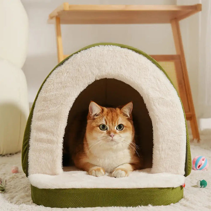 Cave-Style Warm Deep Sleeping Snug Cat Cave Dog House