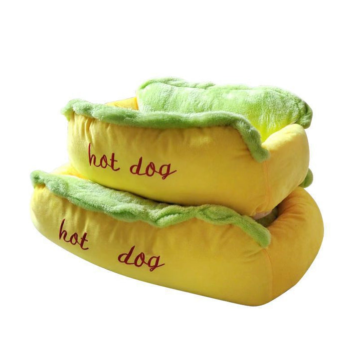 Hot Dog Bed – Warm & Cozy Plush Pet Bed for Dogs