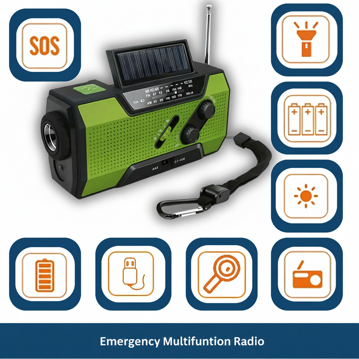 Multifunctional Emergency Radio – Reliable Power & Communication