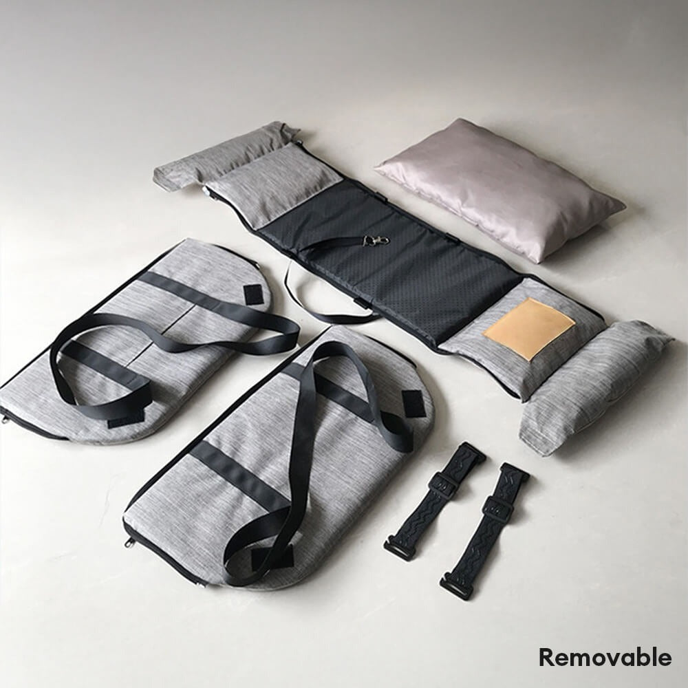 Non-Slip Detachable Contrast Colour Cat & Dog Car Seat Bed