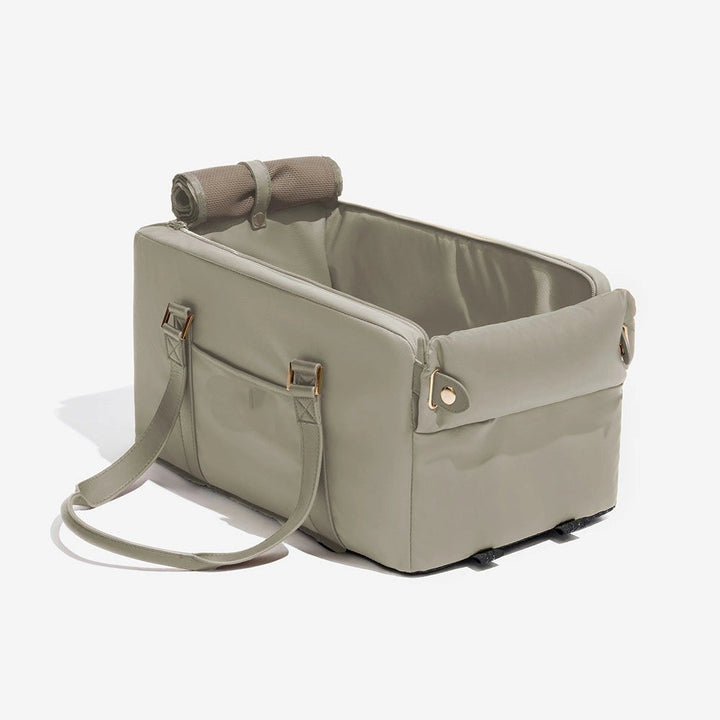 Deluxe Faux Leather Center Console Pet Car Seat & Carrier