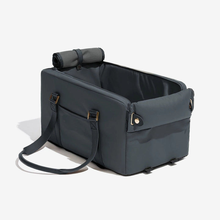 Deluxe Faux Leather Center Console Pet Car Seat & Carrier