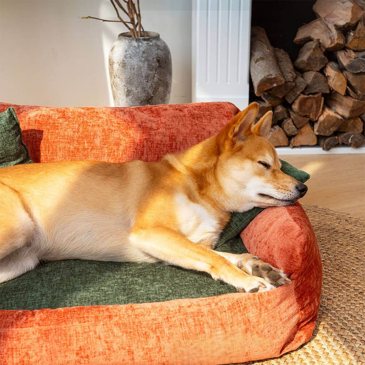 Vintage Style Chenille Dog & Cat Sofa Bed