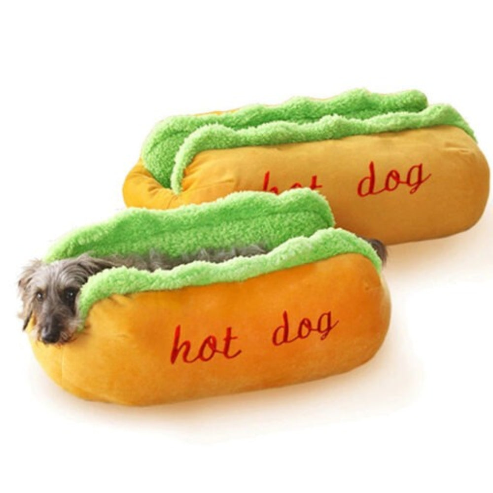 Hot Dog Bed – Warm & Cozy Plush Pet Bed for Dogs