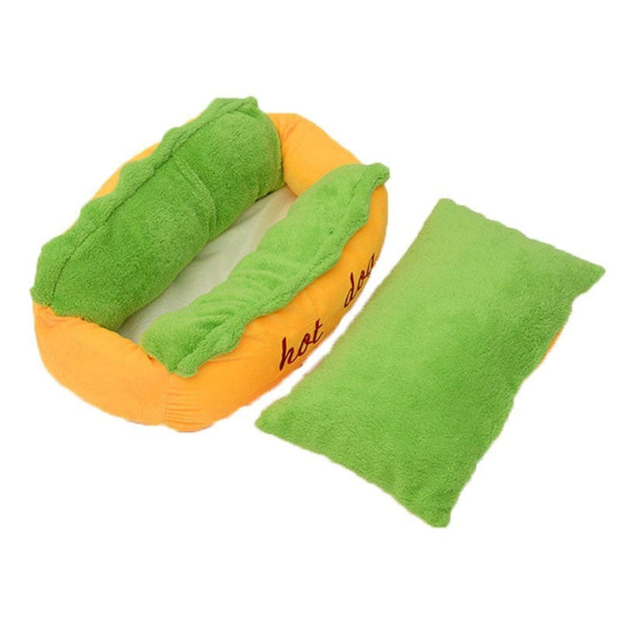 Hot Dog Bed – Warm & Cozy Plush Pet Bed for Dogs