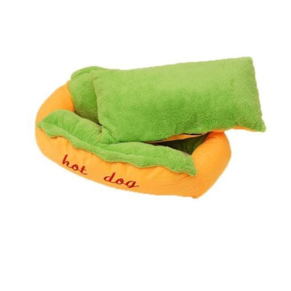 Hot Dog Bed – Warm & Cozy Plush Pet Bed for Dogs