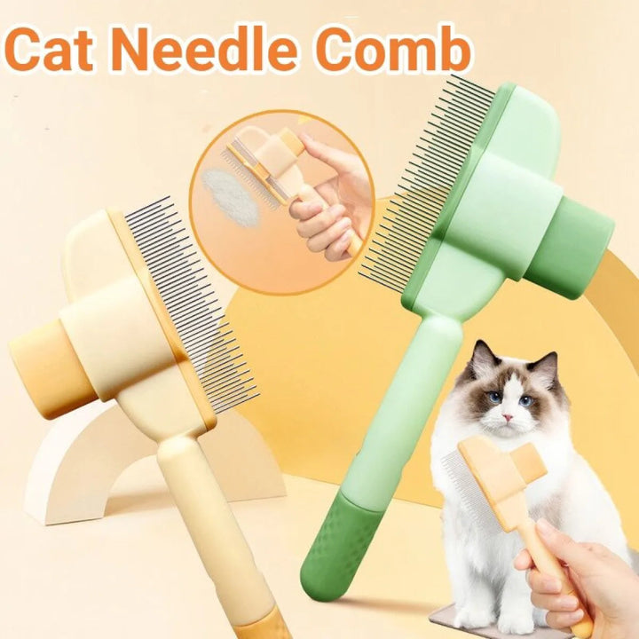 Self-Cleaning Pet Grooming Comb