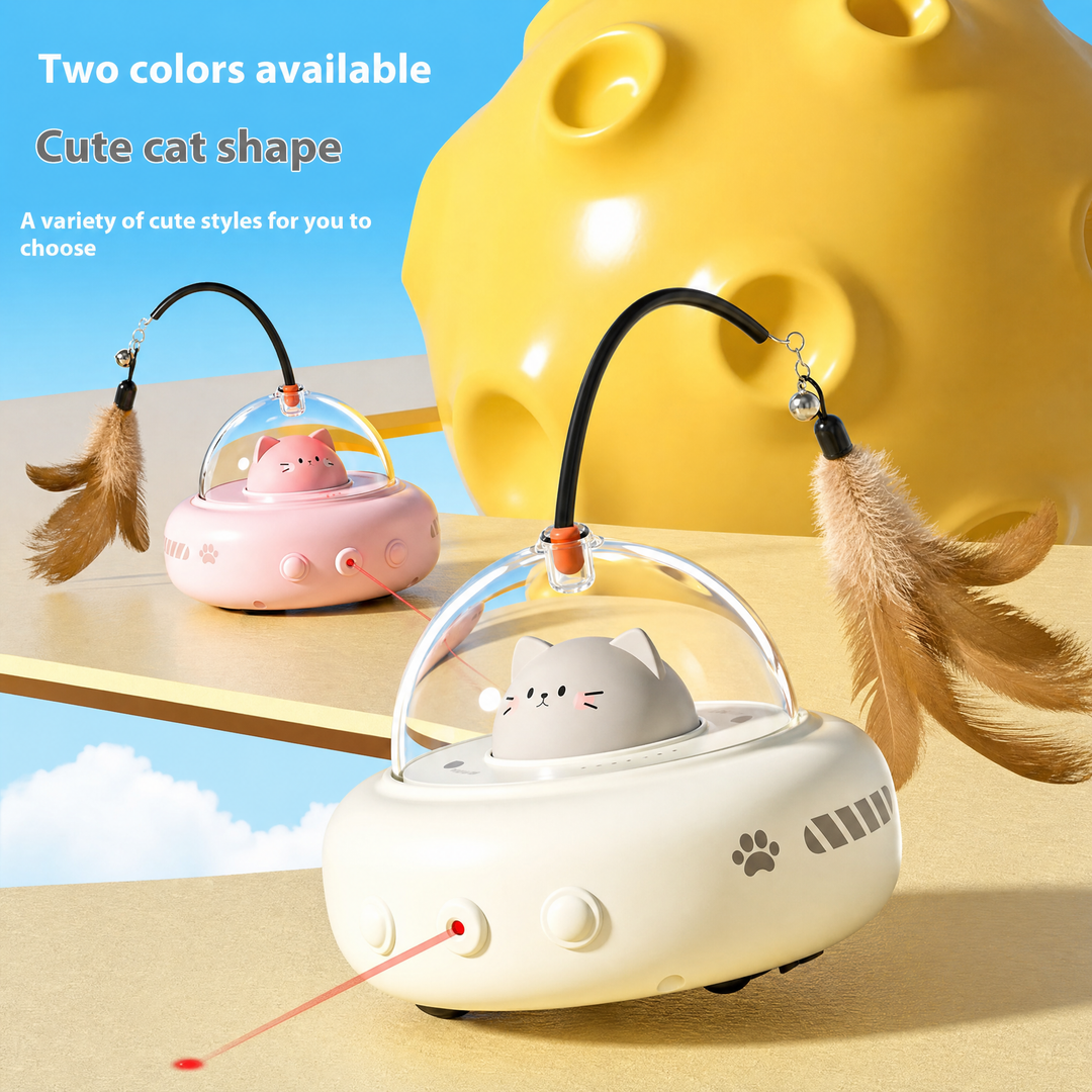 Electric UFO Interactive Cat Teaser Toy